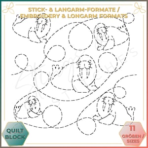 Walross - Quiltmuster - Stickmuster (digital) - Edge to Edge Langarm Quilting - Embroidery Pattern - Stickerei