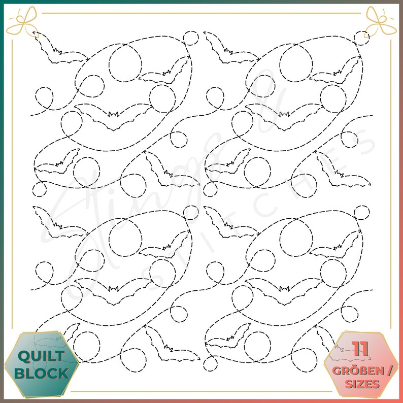 Bat - Quilt Pattern (digital) - Edge to Edge Quilting - Longarm and ...