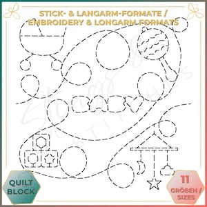 Baby - Quilt pattern (digital) - Edge to Edge Quilting - Longarm and Embroidery Machine Quilt Pattern - Patchwork - E2E