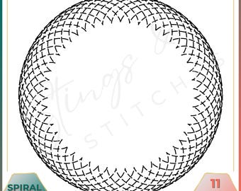 Motivo a spirale - Blocco a spirale - Motivo ricamo digitale - Blocco trapuntato - Motivo ricamo - Ricamo