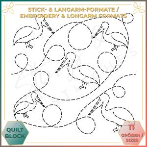 Pelican - Quilt pattern (digital) - Edge to Edge Quilting - Longarm and Embroidery Machine Quilt Pattern - Patchwork - E2E