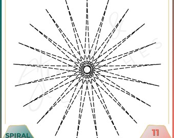 Spiral Pattern - Spiral Block - Digital Embroidery Pattern - Quilt Block