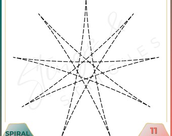 Spiral Pattern - Spiral Block - Digital Embroidery Pattern - Quilt Block