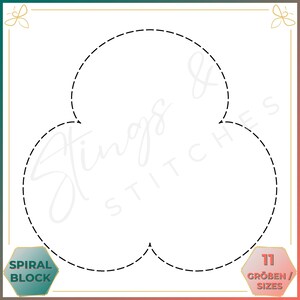 Spiralmuster - Spiral Block - Digitales Stickmuster - Quilt Block - Embroidery Pattern - Stickerei
