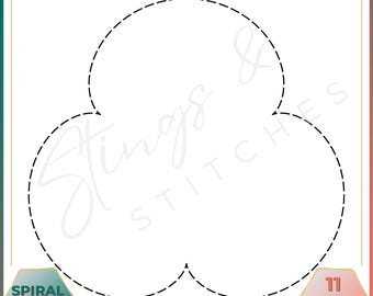 Motivo a spirale - Blocco a spirale - Motivo ricamo digitale - Blocco trapuntato - Motivo ricamo - Ricamo