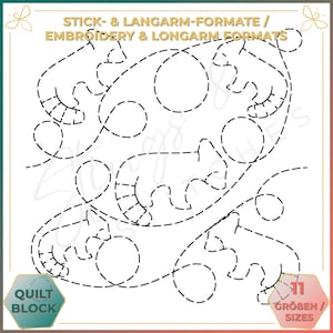 Red Panda - Quilt pattern (digital) - Edge to Edge Quilting - Longarm and Embroidery Machine Quilt Pattern - Patchwork - E2E