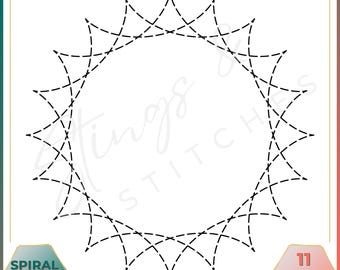 Spiral Pattern - Spiral Block - Digital Embroidery Pattern - Quilt Block