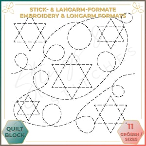 Star of David - Quilt pattern (digital) - Edge to Edge Quilting - Longarm and Embroidery Machine Quilt Pattern - Patchwork - E2E