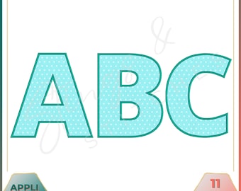 Alphabet - ABC - Appliqué - Digital Embroidery Pattern - Application - Applique