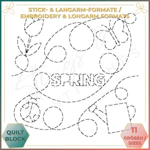 Spring - Quilt pattern (digital) - Edge to Edge Quilting - Longarm and Embroidery Machine Quilt Pattern - Patchwork - E2E