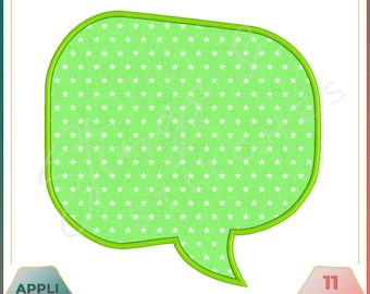Speech balloon - Appliqué - Digital Embroidery Pattern - Application - Applique