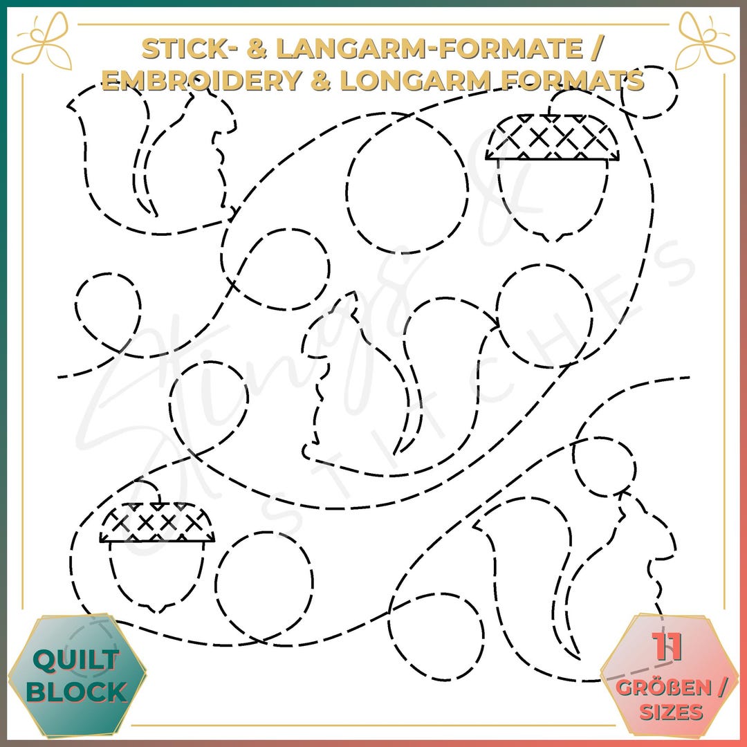 Squirrel - Quilt Pattern (digital) - Edge to Edge Quilting - Longarm ...