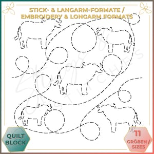 African Buffalo - Quilt pattern (digital) - Edge to Edge Quilting - Longarm and Embroidery Machine Quilt Pattern - Patchwork - E2E