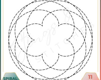 Spiral Pattern - Spiral Block - Digital Embroidery Pattern - Quilt Block