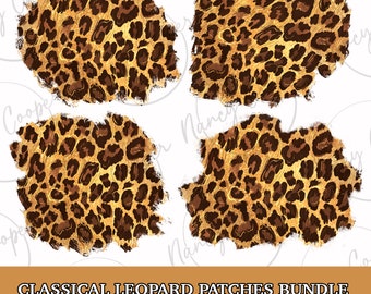 Leopard patches png sublimation design bundle, western patches png, western patterns png, sublimate designs download
