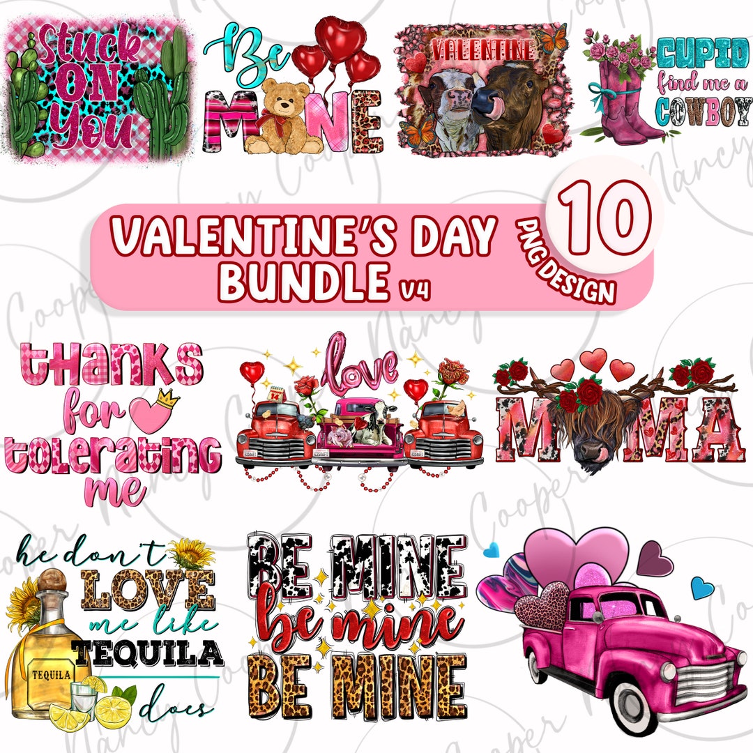 Valentine's Day Bundle V4 Png Sublimation Design Download, Happy ...
