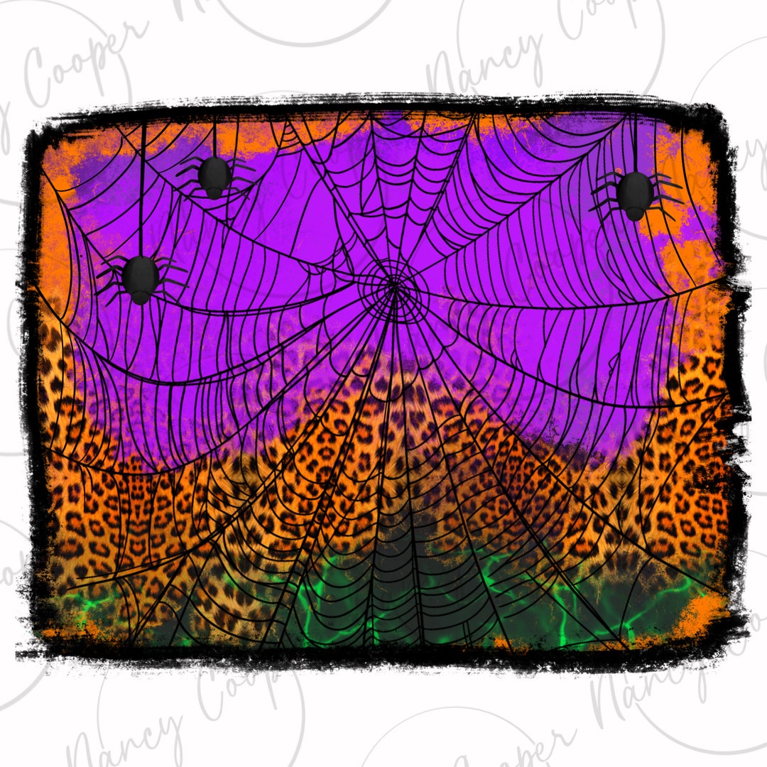 Halloween Spider Web Background Png Sublimation Design Download, Happy ...