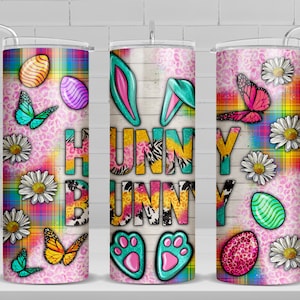Hunny Bunny  and egg Easter 20 oz skinny tumbler png sublimation design download, tumbler wrap png, 20 oz tumbler designs, png download
