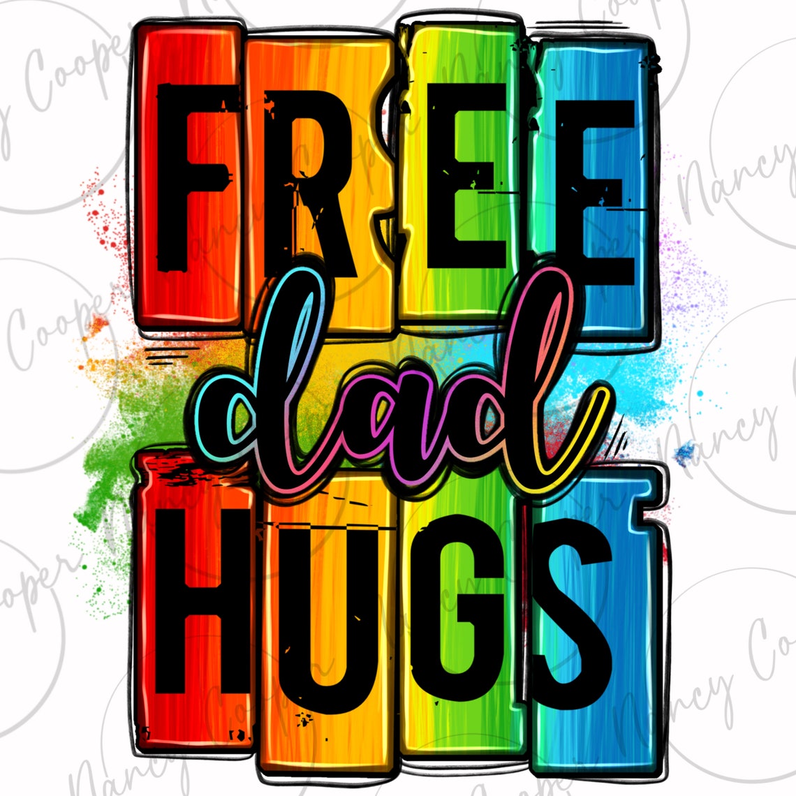 Human Rights Dad Free Dad Hugs Png Sublimation Design Download, Pride Png, LGBTQ+ Png ...