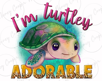 私はカメです。愛らしい png 昇華デザインのダウンロード、かわいいカメ png、海の生き物 png、カメ png、昇華デザインのダウンロード
