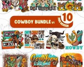 Cowboy bundle V1 png sublimation design download, western cowboy png, rodeo life png, western bundle png, sublimate designs download
