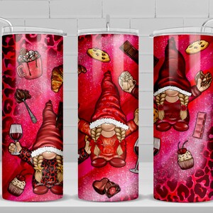 Gnomes with food 20 oz skinny tumbler png sublimation design download,Valentines tumbler wrap png,20 oz tumbler designs,tumbler png download