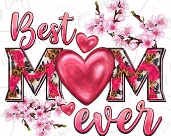 Best mom ever png sublimation design download, Mother's Day png, western patterns png, mom png, best mom design, sublimate designs download