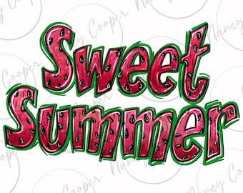 Sweet summer watermelon png sublimation design download, hello summer png, summer vibes png, summer fruit png, sublimate designs download