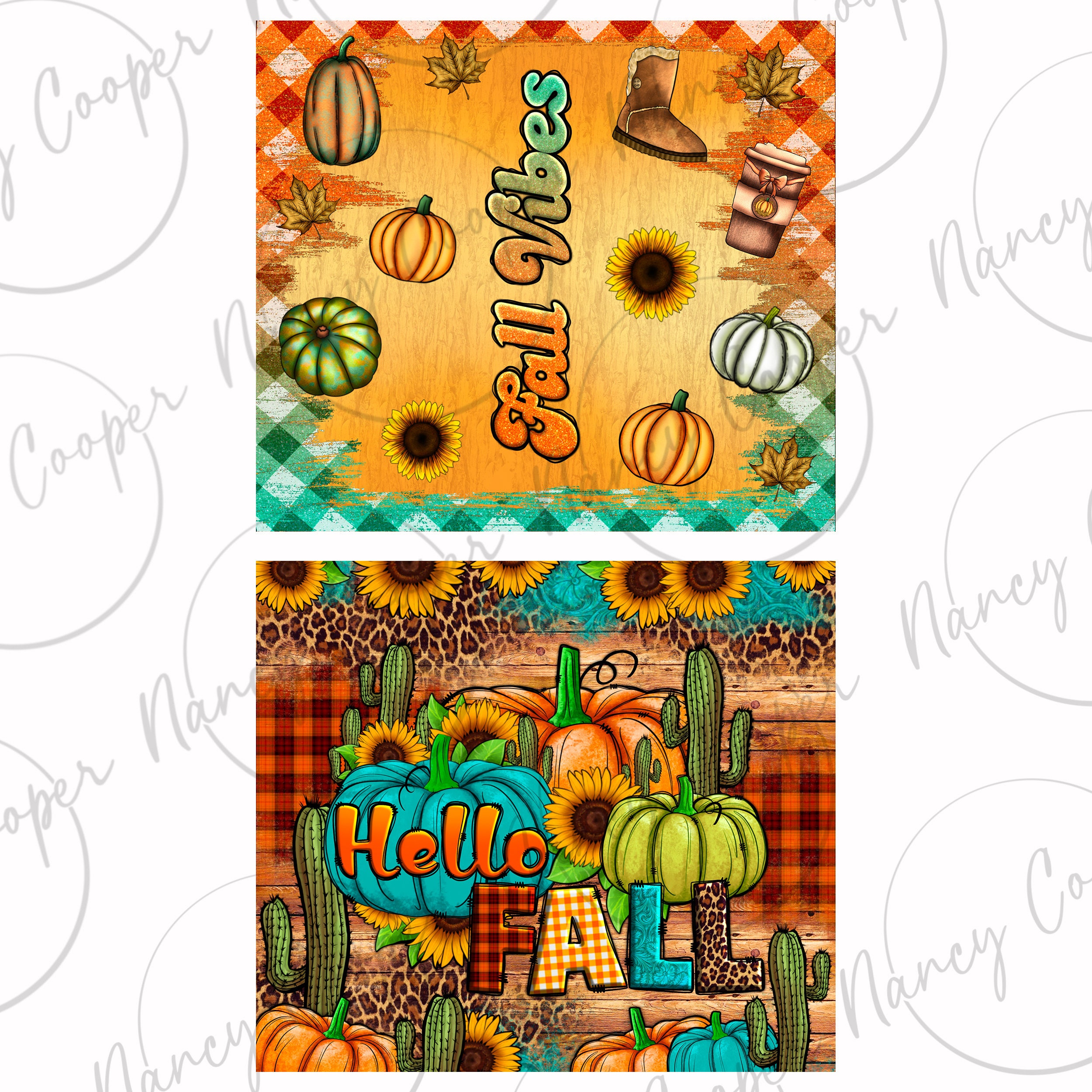 Fall 20 Oz Skinny Tumbler Bundle V2 Png, Tumbler Wrap Png, Fall 20 Oz ...