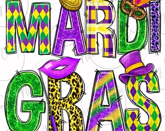 Mardi Gras png sublimation design download, Happy Mardi Gras png, Mardi Gras Carnaval png, sublimate designs download