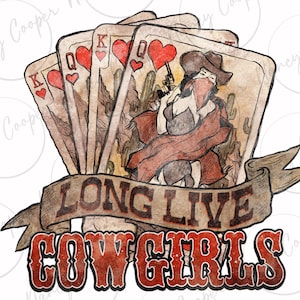 Vida longa aos cartões de Cowgirls png download de design de sublimação, Cowgirls png, Cowgirls life png, cartas de jogar png, jogos de azar png, download de designs