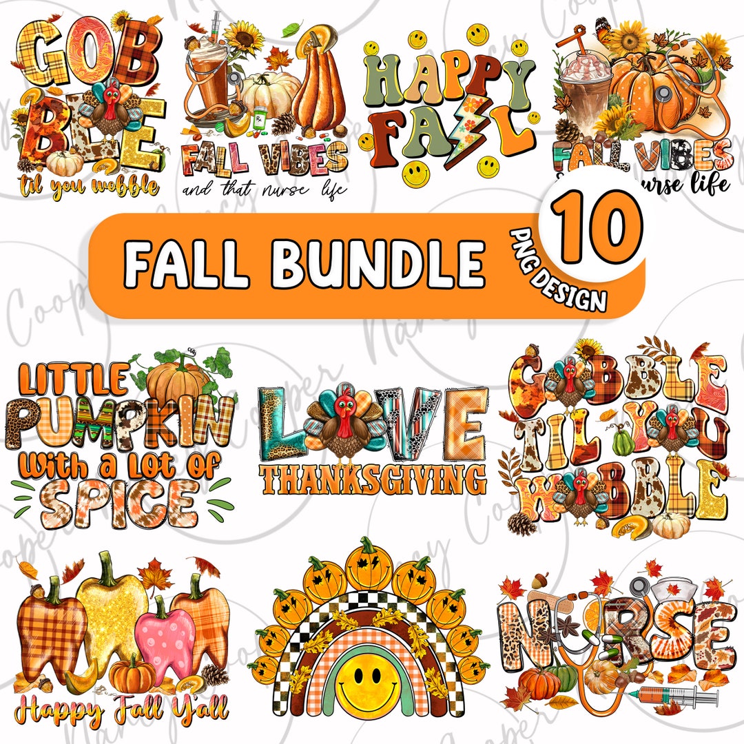 Fall Bundle Png Sublimation Design Download, Hello Fall Png, Fall Vibes ...