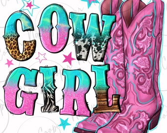 Cowgirl with boots png sublimation design download, Cowgirl png, pink boots png, western boots png, rodeo png, sublimate designs download