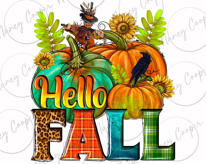 Hello Fall Png Sublimation Design Download, Western Fall Png, Fall ...