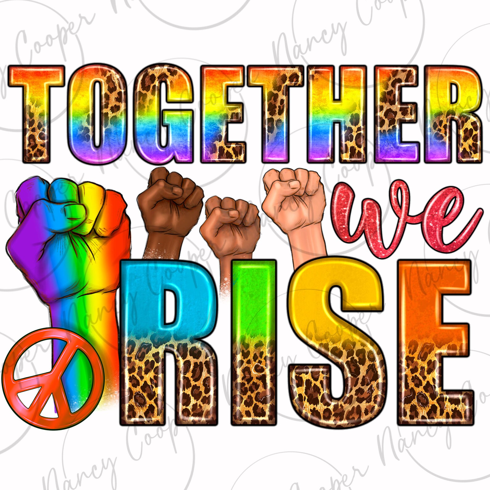 LGBTQ+ Together We Rise Png Sublimation Design Download, Pride Png ...