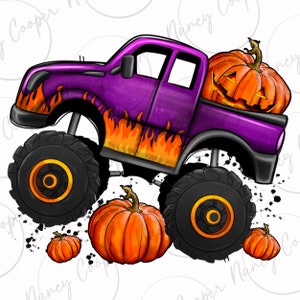 Halloween Jack o Lantern monster truck png sublimatie ontwerp downloaden, Happy Halloween png, griezelige vibes png, griezelig seizoen png, downloaden
