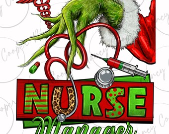Personaje de Navidad mano Nurse Manager png descarga de diseño de sublimación, Navidad png, Feliz Navidad png, Enfermera png, descarga de diseños