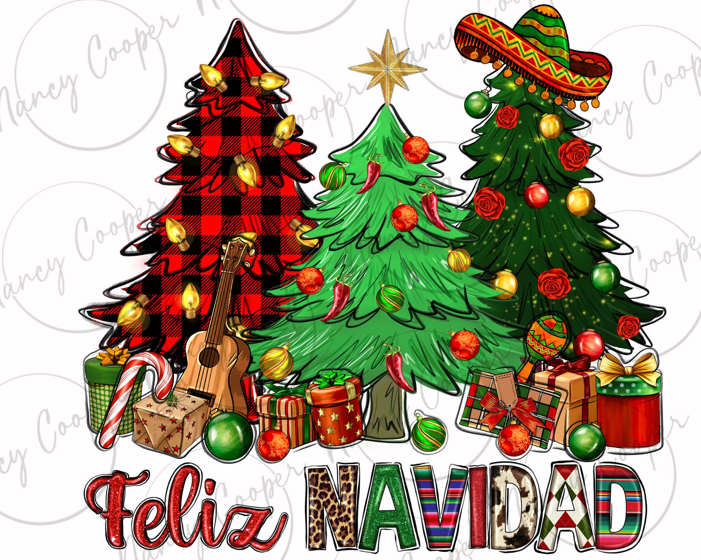 Feliz Navidad Png Sublimation Design Download, Merry