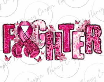 Download del design sublimato Fighter Breast Cancer png, Breast Cancer png, Cancer Awareness png, Fight Cancer png, download di disegni sublimati