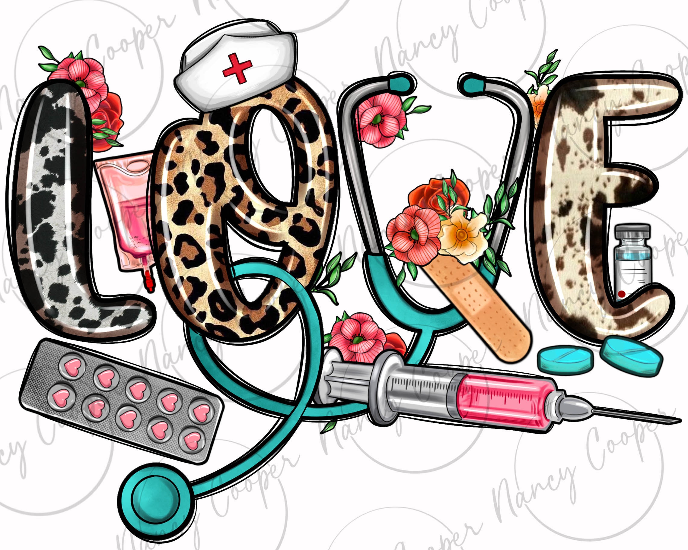 Love Nurse Png Sublimation Design Download, Nurse Png, Nursing Png ...