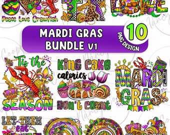 Mardi Gras bundle V1 png sublimation design download, Happy Mardi Gras png, western Mardi Gras png, sublimate designs download