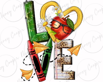 Professor amor png download de design de sublimação, volta às aulas png, escola png, dia do professor png, download de designs sublimados