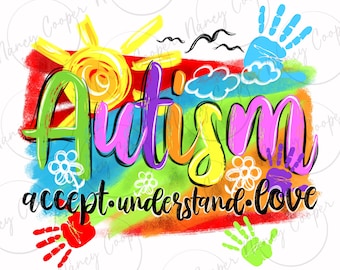 Autism accept understand love png sublimation design download, Autism png, Autism Awareness png, Autism png, sublimate designs download