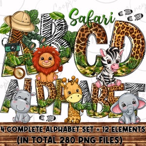 Safari Alphabet Bundle Png, Western Alphabet Png, Western Doodle Letters Png, Leopard Alphabet png, Clip Art Letters Png, sublimate download