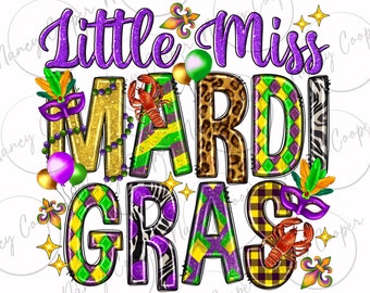 Little miss Mardi Gras png sublimation design download, Happy Mardi Gras png, western Mardi Gras png, sublimate designs download