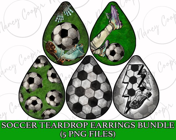 Soccer teardrop earrings bundle png sublimation design download, sport png, Soccer png, Soccer game png, sport bundle png, designs download