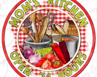 Mamas Küche 24 Stunden geöffnet png, Kochen png, Kochen Liebe png, Küchenwerkzeuge png, Muttertag png, sublimieren Designs herunterladen