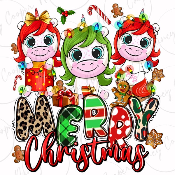 Merry Christmas unicorns png sublimation design download, Christmas png, Merry Christmas png, unicorns png, sublimate designs download