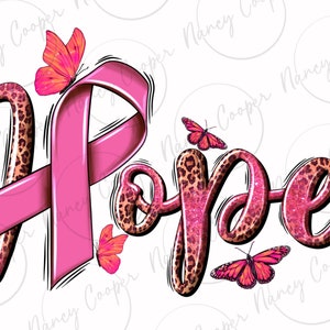 Hoffnung Brustkrebs png Sublimation Design Download, Brustkrebs png, Krebsbewusstsein png, Kampf Krebs png, sublimieren Download