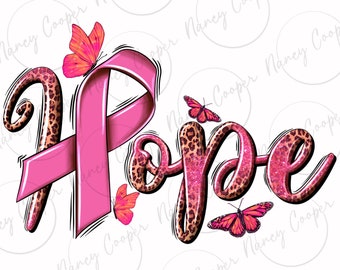 Hope Breast Cancer png sublimation design download, Breast Cancer png, Cancer Awareness png, Fight Cancer png, sublimate download